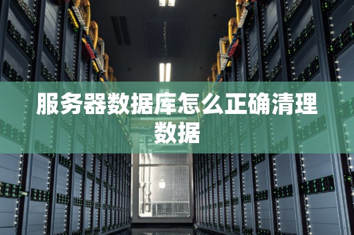 服务器数据库怎么正确清理数据
