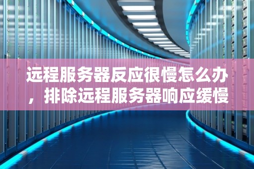 远程服务器反应很慢怎么办，排除远程服务器响应缓慢的故障