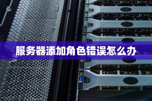 服务器添加角色错误怎么办