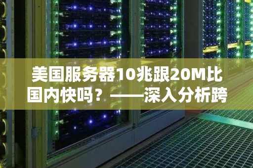 美国服务器10兆跟20M比国内快吗?——深入分析跨国网络状况 美国服务器10兆跟20M比国内快吗?——深入分析跨国网络状况