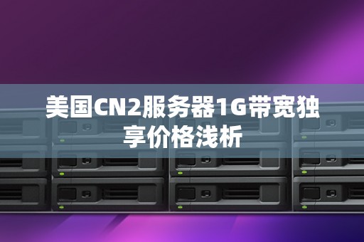 美国CN2服务器1G带宽独享价格浅析