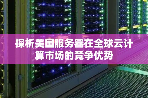 探析美国服务器在全球云计算市场的竞争优势
