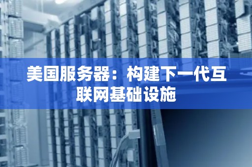 美国服务器：构建下一代互联网基础设施