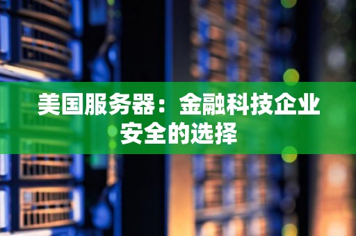 美国服务器：金融科技企业安全的选择