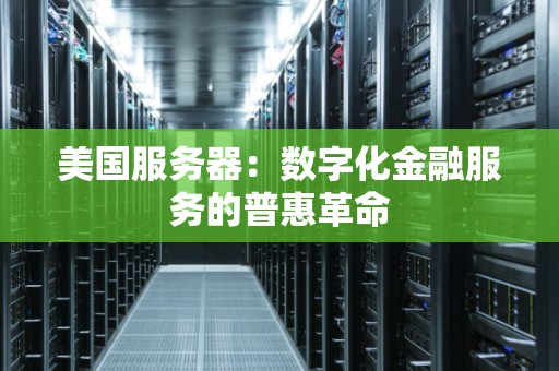 美国服务器：数字化金融服务的普惠革命