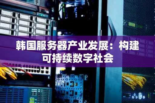 韩国服务器产业发展:构建可持续数字社会 韩国服务器产业发展:构建可持续数字社会