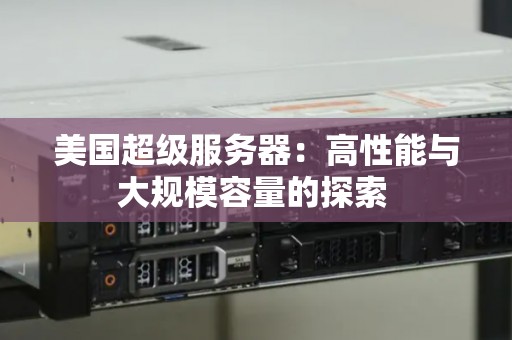 美国超级服务器：高性能与大规模容量的分析 