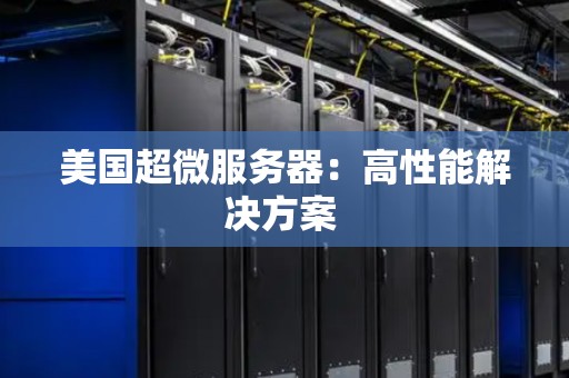 美国超微服务器：高性能解决方案 