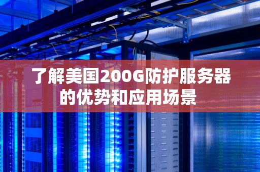 了解美国200G防护服务器的优势和应用场景 