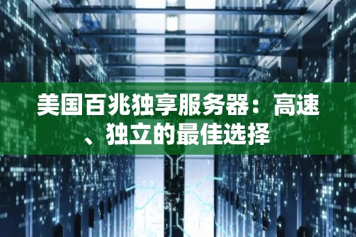美国百兆独享服务器:高速、独立的好的选择 美国百兆独享服务器:高速、独立的好的选择
