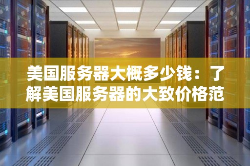 美国服务器大概多少钱：了解美国服务器的大致价格范围 