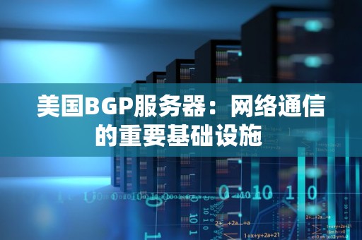美国BGP服务器：网络通信的重要基础设施 
