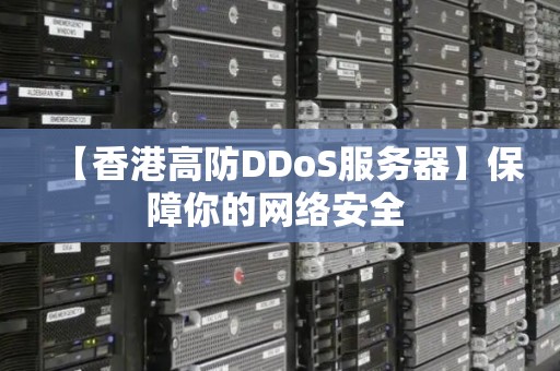 【香港高防DDoS服务器】保障你的网络安全 