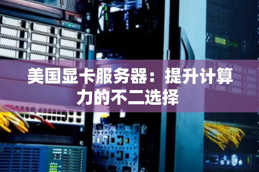 美国显卡服务器：提升计算力的不二选择 