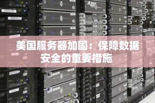 美国服务器加固：保障数据安全的重要措施 