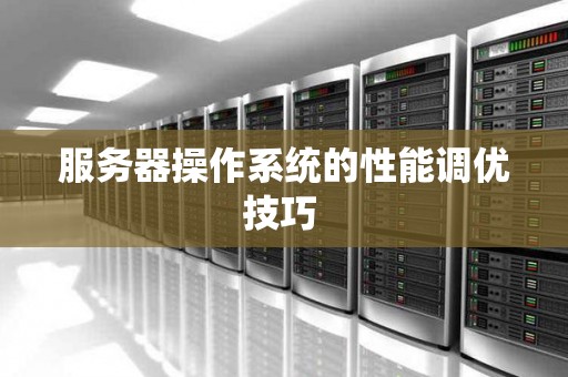 服务器操作系统的性能调优技巧 