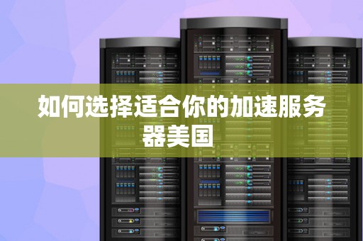 如何选择适合你的加速服务器美国 